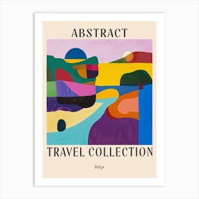 Abstract Travel Collection Poster Belize 1 Art Print