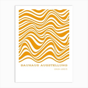 Bauhaus Aussteinung yellow swirl print Poster