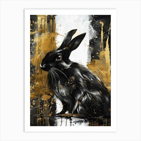 Black Bunny 1 Art Print