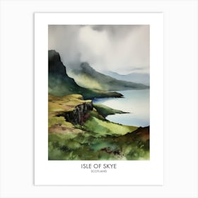 Isle Of Skye 1 Watercolour Travel Poster Art Print
