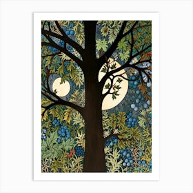 William Morris Moonlight Tree Art Print