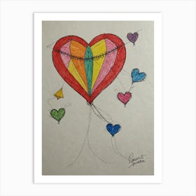 Heart Kite 5 Art Print