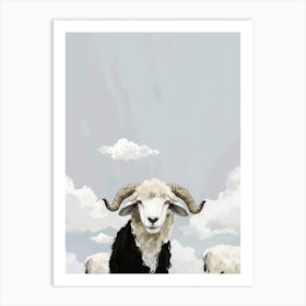 Sheep In A Field Art Print