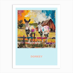 Donkeys Collage Poster 8 Art Print