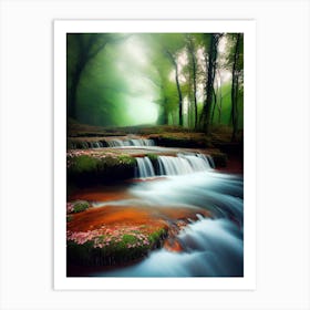 Waterfall In The Forest 8 Art Print