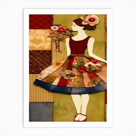 Patchwork Girl Art Print