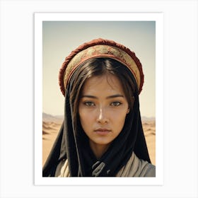 Woman In The Desert Art Print