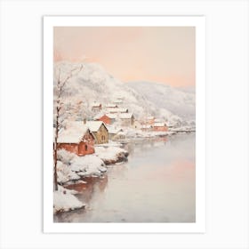Dreamy Winter Painting Troms Norway 4 Art Print