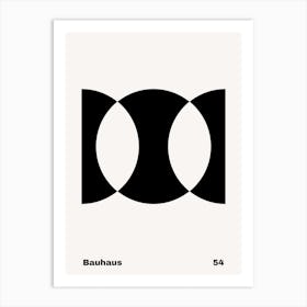 Geometric Bauhaus Poster B&W 54 Art Print