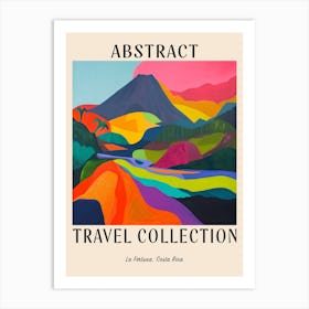 Abstract Travel Collection Poster La Fortuna Costa Rica 2 Art Print