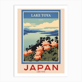 Lake Toya, Visit Japan Vintage Travel Art 3 Poster Art Print