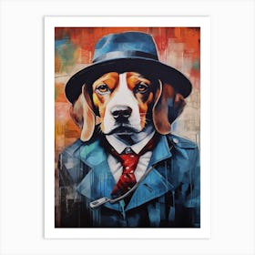 Gangster Dog Beagle Art Print