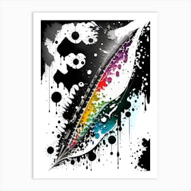 Rainbow Feather Art Print