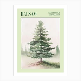 Balsam Tree Atmospheric Watercolour Painting 3 Poster Art Print