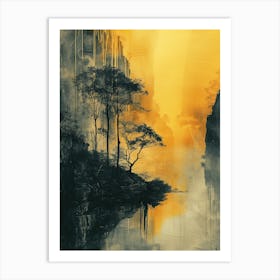 Sunrise In The Mountains Art Print