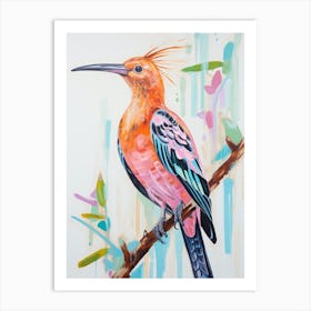 Colourful Bird Painting Hoopoe 3 Art Print