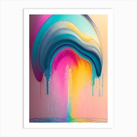 Pastel Colored Rain Art Print