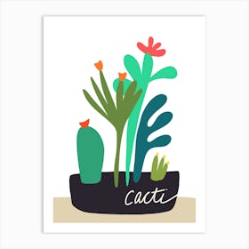 Cacti In Pot Art Print