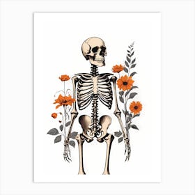 Floral Skeleton Botanical Anatomy (5) Art Print