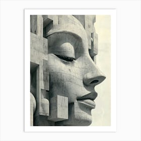 Abstract Portrait Of A Woman 7 Art Print