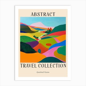 Abstract Travel Collection Poster Equatorial Guinea 2 Art Print