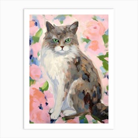 A Persian Cat Painting, Impressionist Painting 1 Art Print