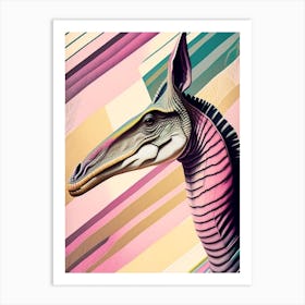 Corythosaurus Pastel Dinosaur Art Print