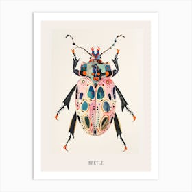 Colourful Insect Illustration Beetle 21 Poster Art Print