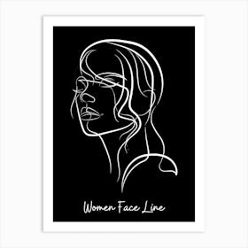 Women Face Line 8 Art Print