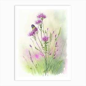 Prairie Clover Wildflower Watercolour Art Print