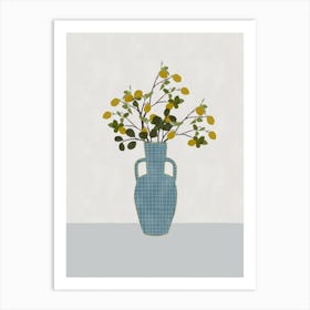 Vase With Lemon Branchs Art Print