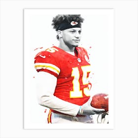 Patrick Mahomes Portrait Kansas City Art Print