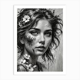 Black And White Painting 1 Art Print