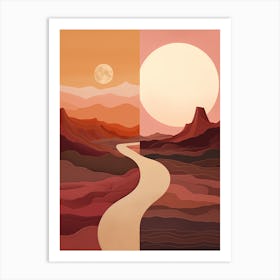 Desert Landscape 3 Art Print