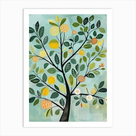 Lime Tree Flat Illustration 8 Art Print
