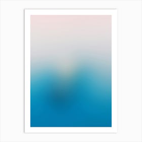 Blue and Blush Pink Gradient Art Print