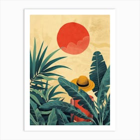 Woman In The Jungle Art Print