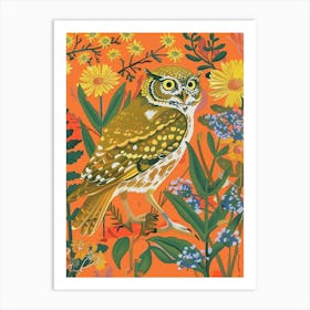 Spring Birds Owl 2 Art Print