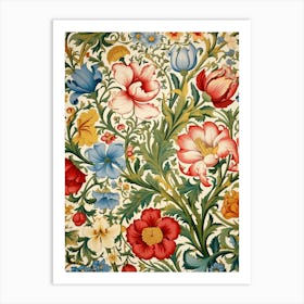 Floral Wallpaper 263 Art Print