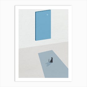 Minimal art Shadow Of A Cat Art Print