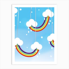 Rainbows And Clouds Art Print