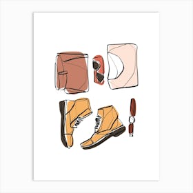 Minimalist Of Men'S Accessories Art Print