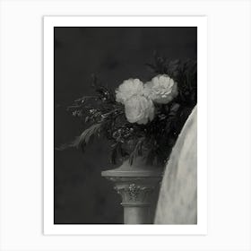 Bride With Flowers Art Print