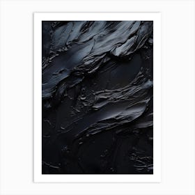 Black Paint Texture 2 Art Print