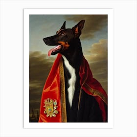 Ibizan Hound Renaissance Portrait Oil Painting Art Print