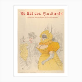 Au Bal Des Etudiants, Henri de Toulouse-Lautrec Art Print