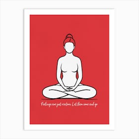 Woman Meditating Art Print