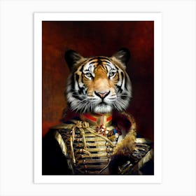 Sergeant Danil Tiger Pet Portraits Art Print