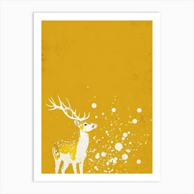 Yellow Deer 3 Art Print