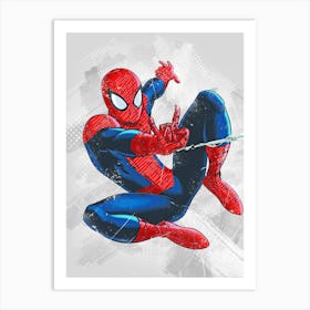 Spider Man Painting Drawing Art Print